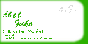 abel fuko business card